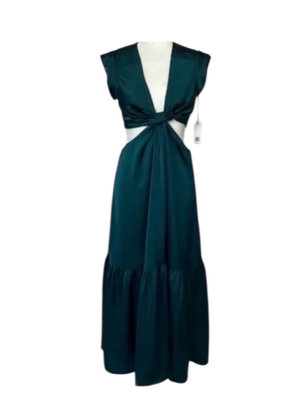 Jason Wu Deep Teal Maxi Dress with Front Twist